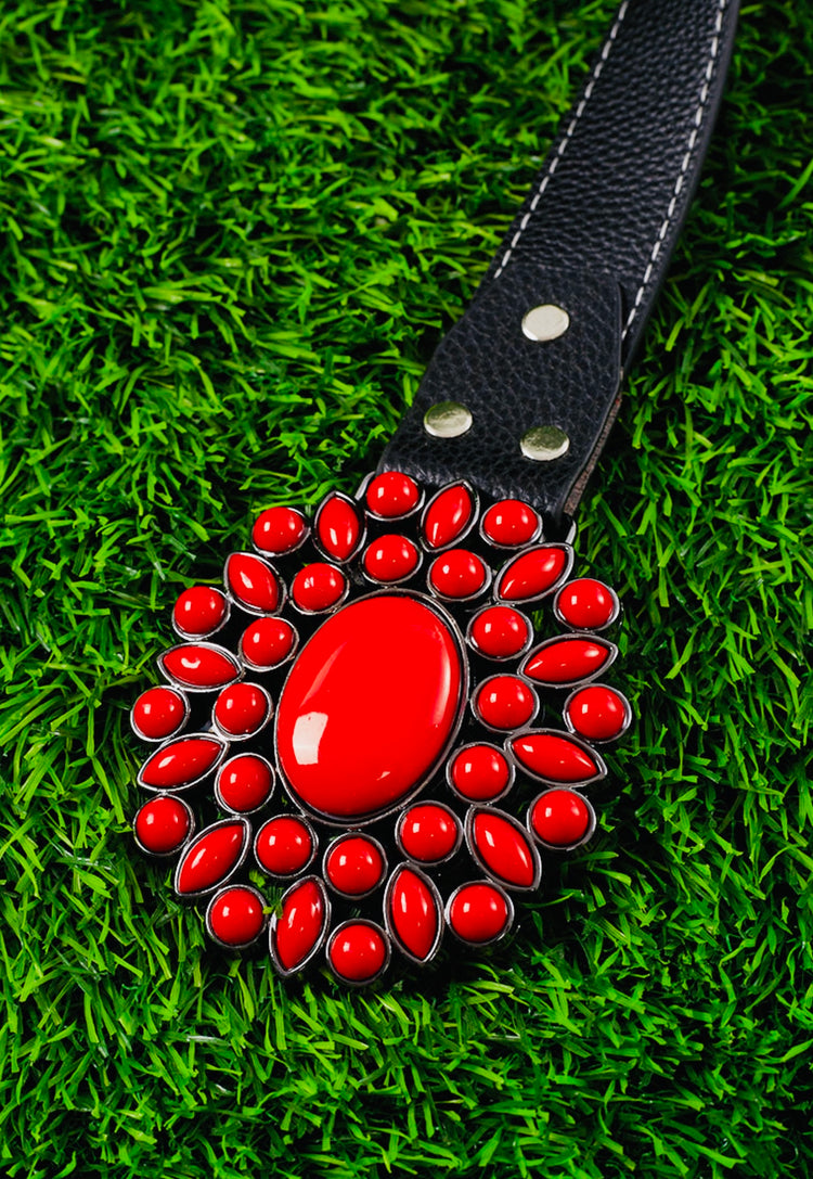 RED WESTERN BELT-This & That Couture