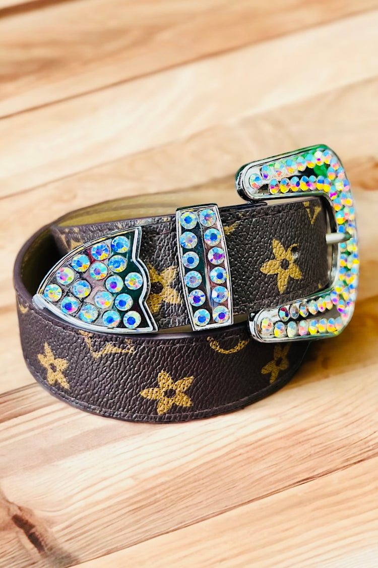 FLOWER BROWN BELT-This & That Couture