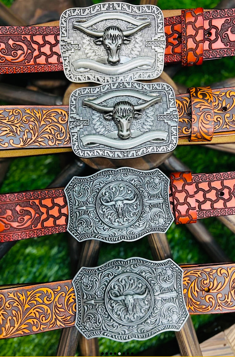 WESTERN LONGHORN BELTS-This & That Couture