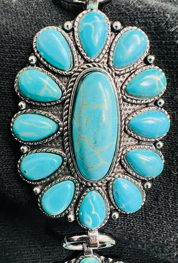 Western turquoise belt-This & That Couture