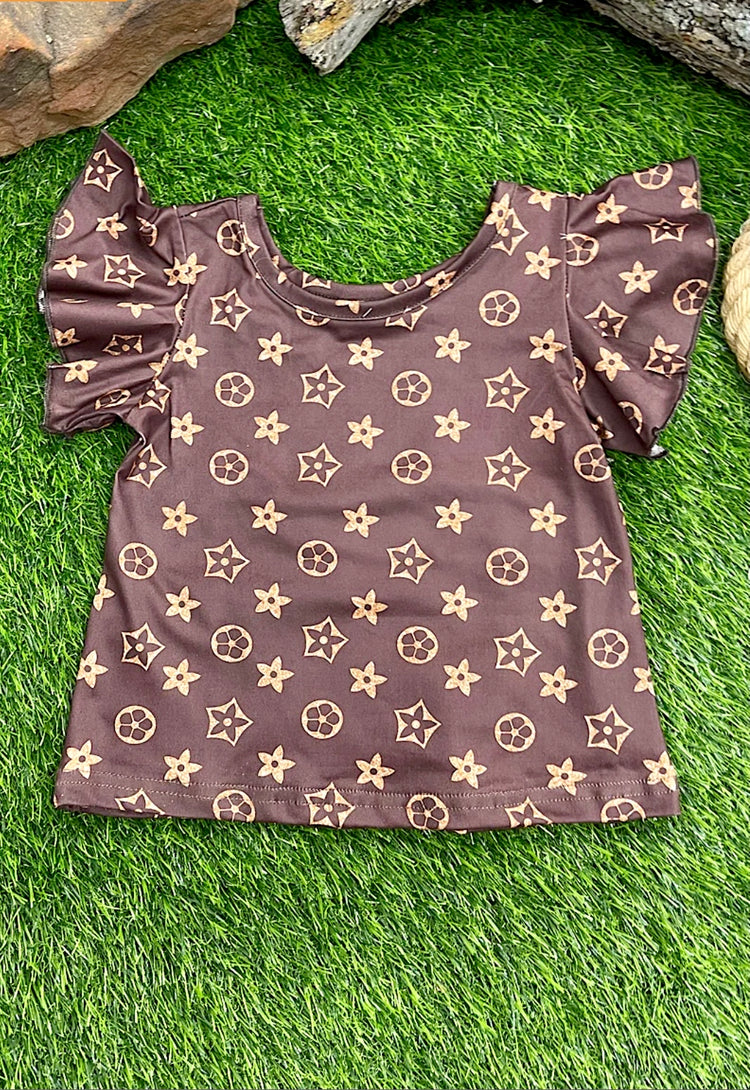 BROWN SHIRTS WITH STARS-This & That Couture