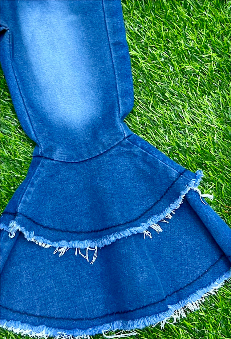 DOUBLE BELL BOTTOM JEANS-This & That Couture