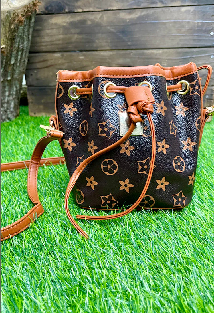 BROWN WITH TAN MINI BAG-This & That Couture