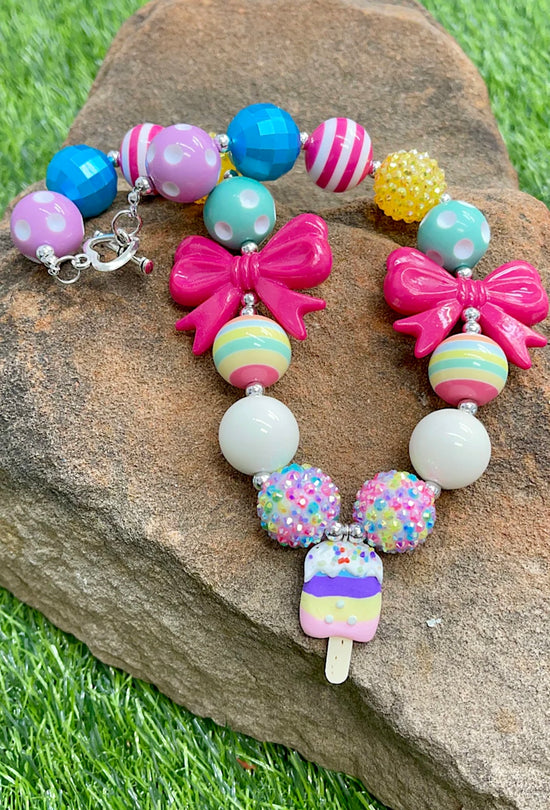 NECKLACE WITH ICE CREAM PENDANT-This & That Couture