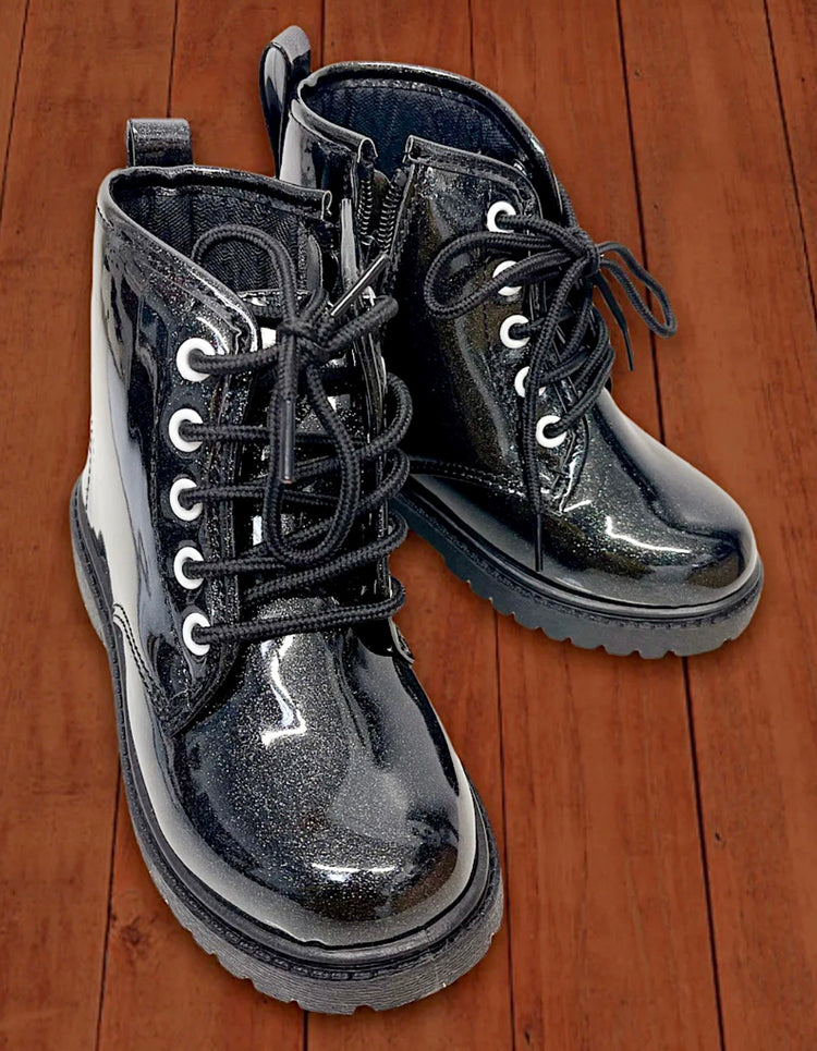 SPARKLY LACEUP BOOTS-This & That Couture