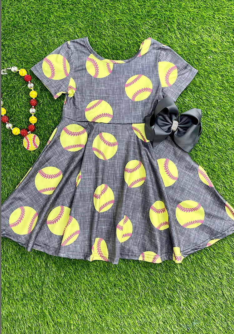 BASEBALL DRESS-This & That Couture
