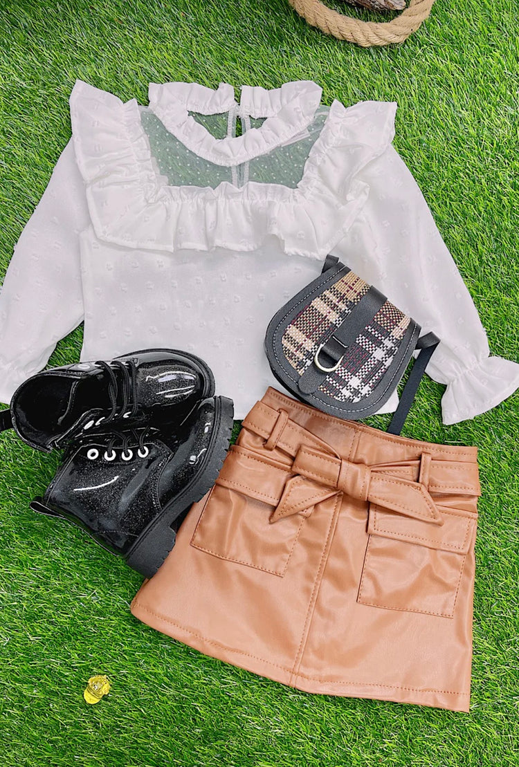 LEATHER INSPIRED SKIRT-This & That Couture