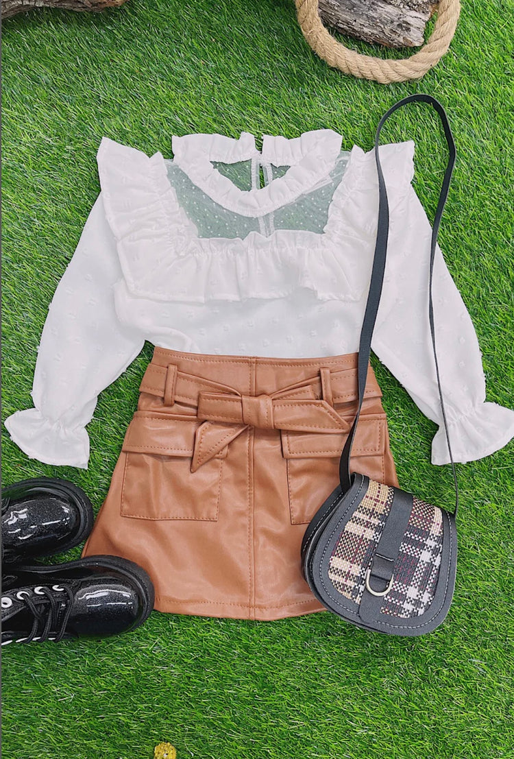 LEATHER INSPIRED SKIRT-This & That Couture