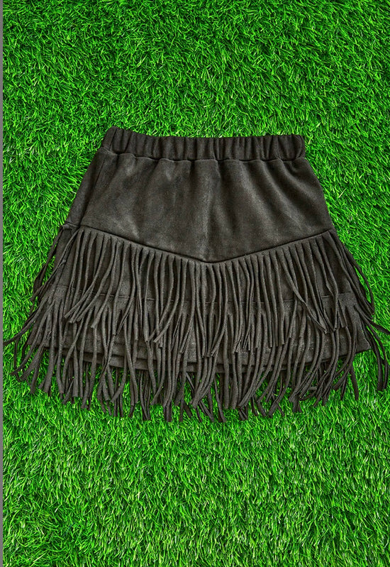 FAUX SUADE SKIRT-This & That Couture