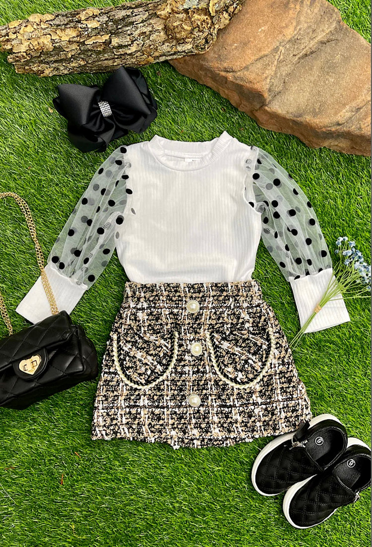 BLACK AND WHITE SKIRT-This & That Couture