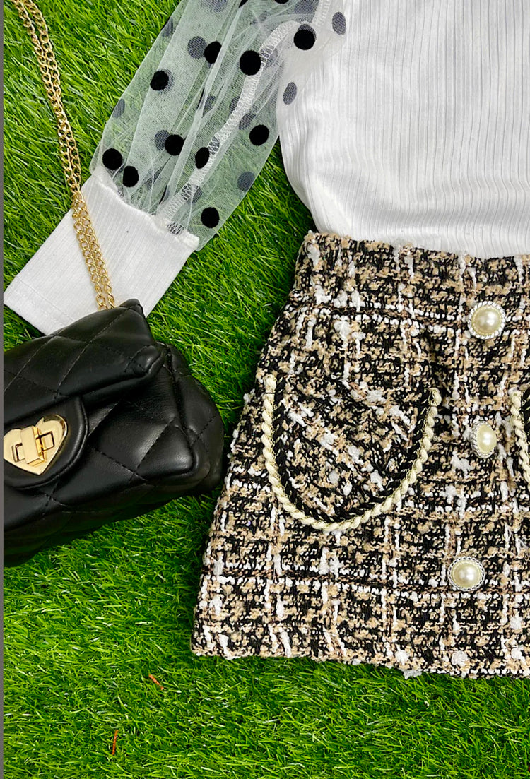 BLACK AND WHITE SKIRT-This & That Couture