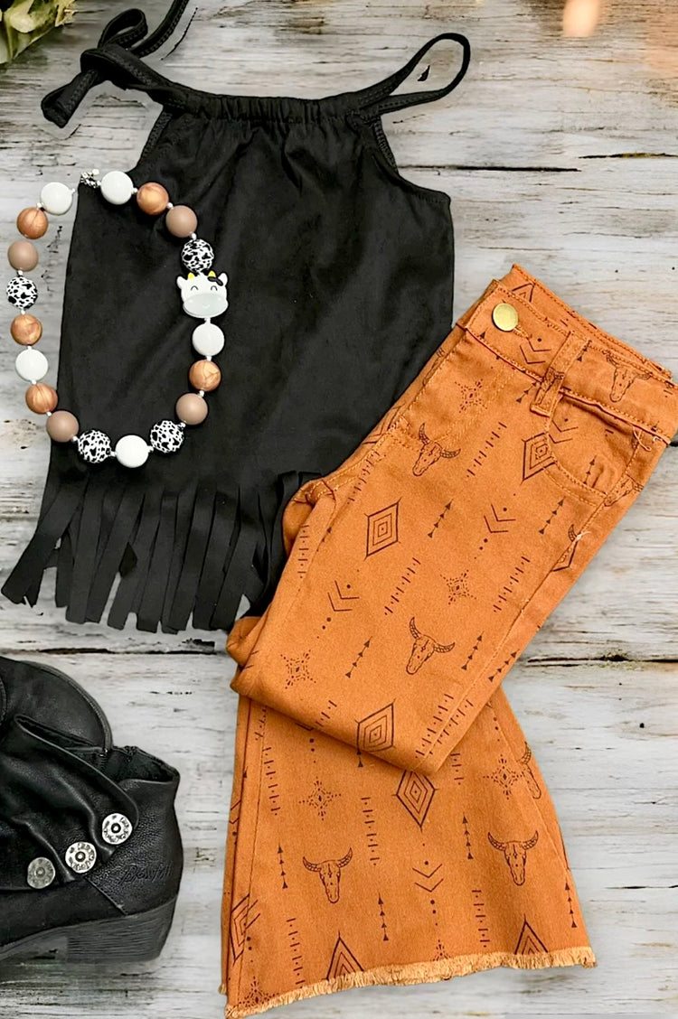 SKULL FLAR JEANS-This & That Couture