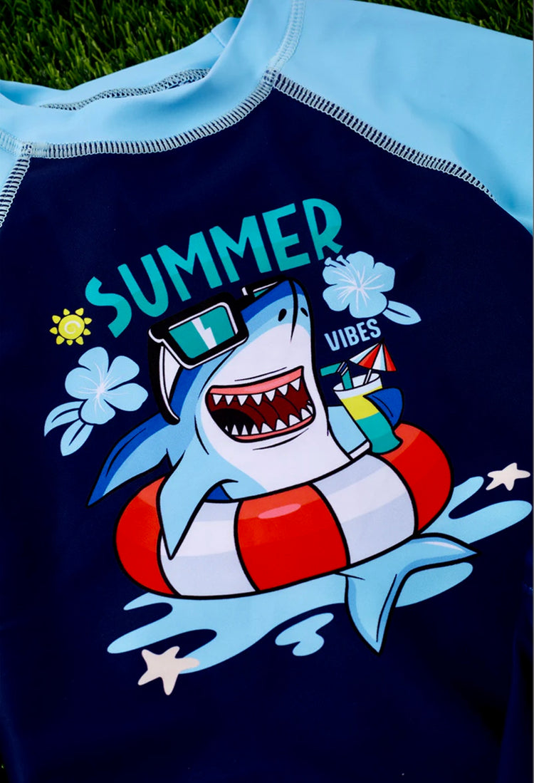 SUMMER SHARK BOY SET-This & That Couture