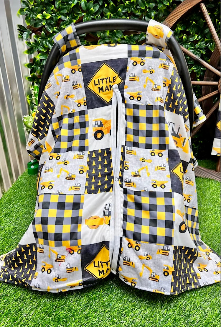 LITTLE MAN CAR SEAT COVER-This & That Couture