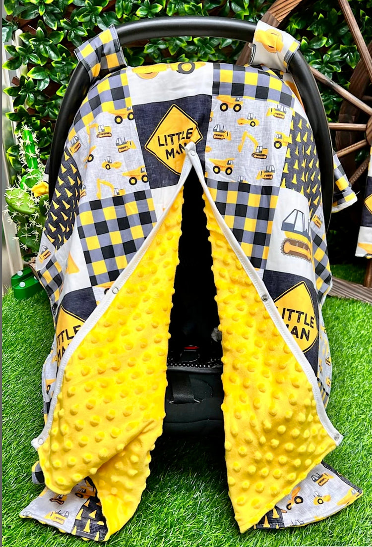 LITTLE MAN CAR SEAT COVER-This & That Couture