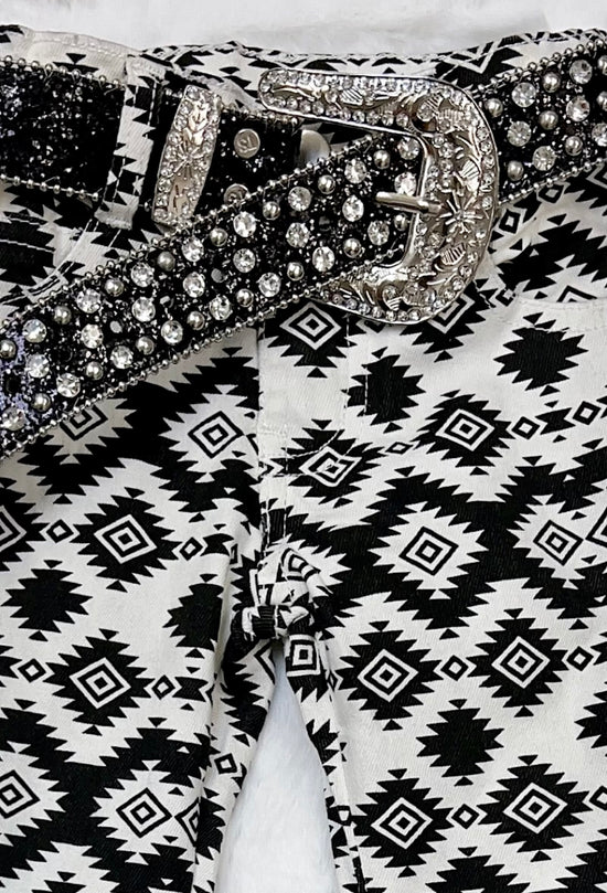 BLACK AND WHITE BELL BOTTOMS-This & That Couture