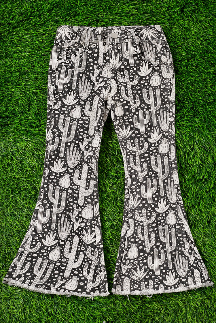 CACTUS PRINTED JEANS-This & That Couture