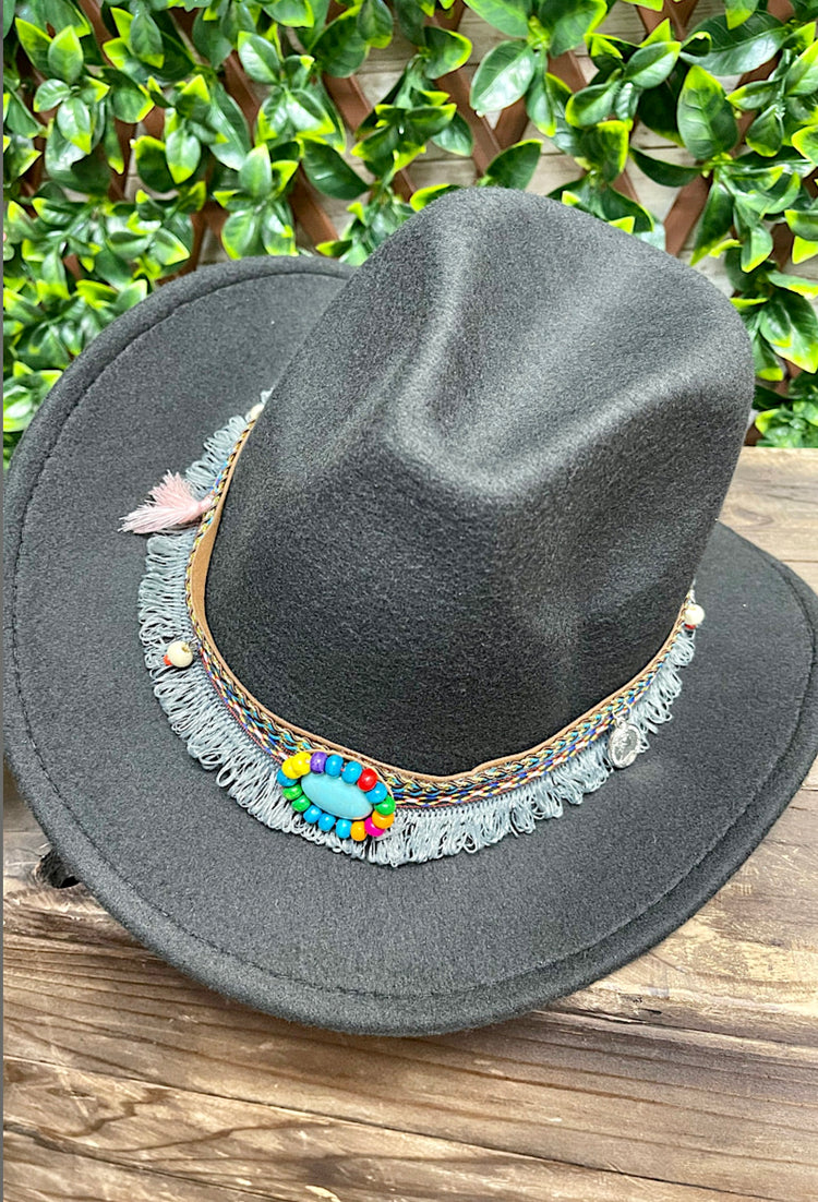 BLACK WESTERN HAT-This & That Couture