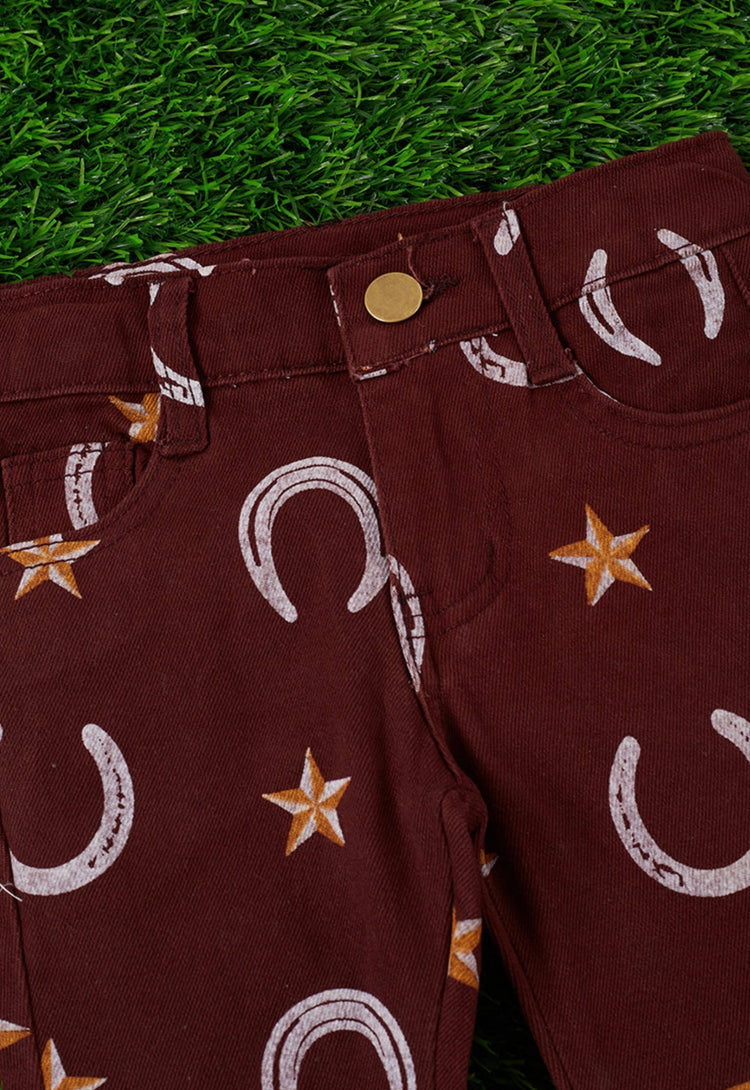 HORSE SHOE PRINT JEANS-This &amp; That Couture