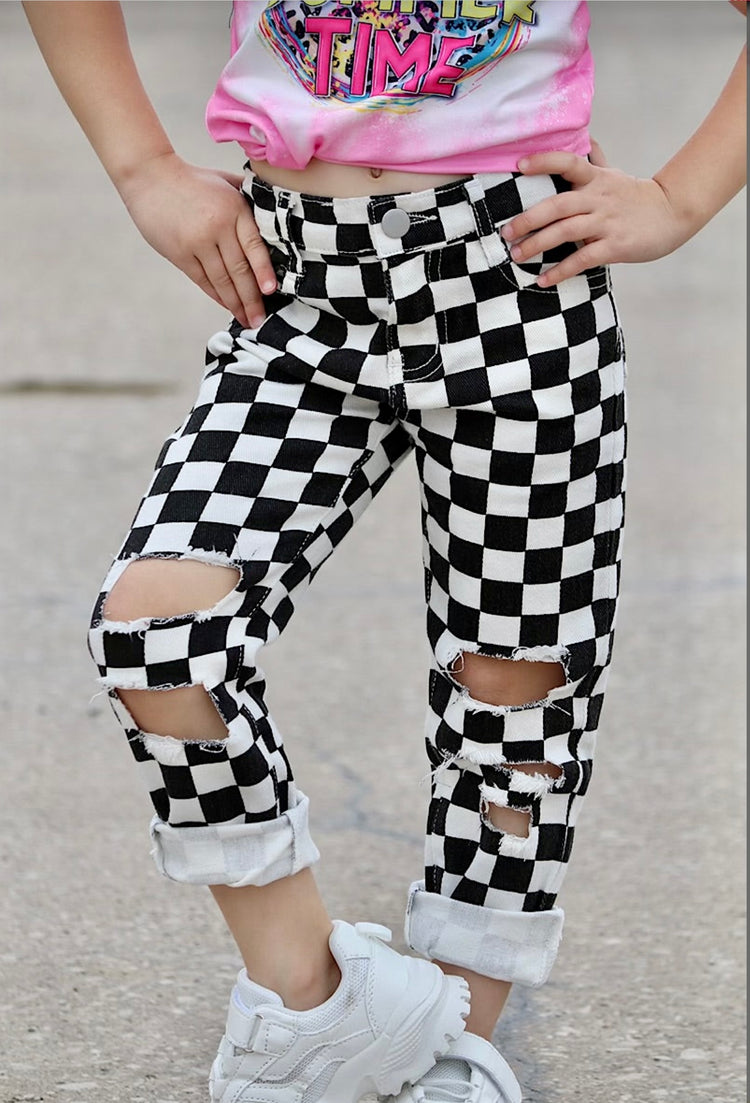 CHECKER JEANS-This &amp; That Couture