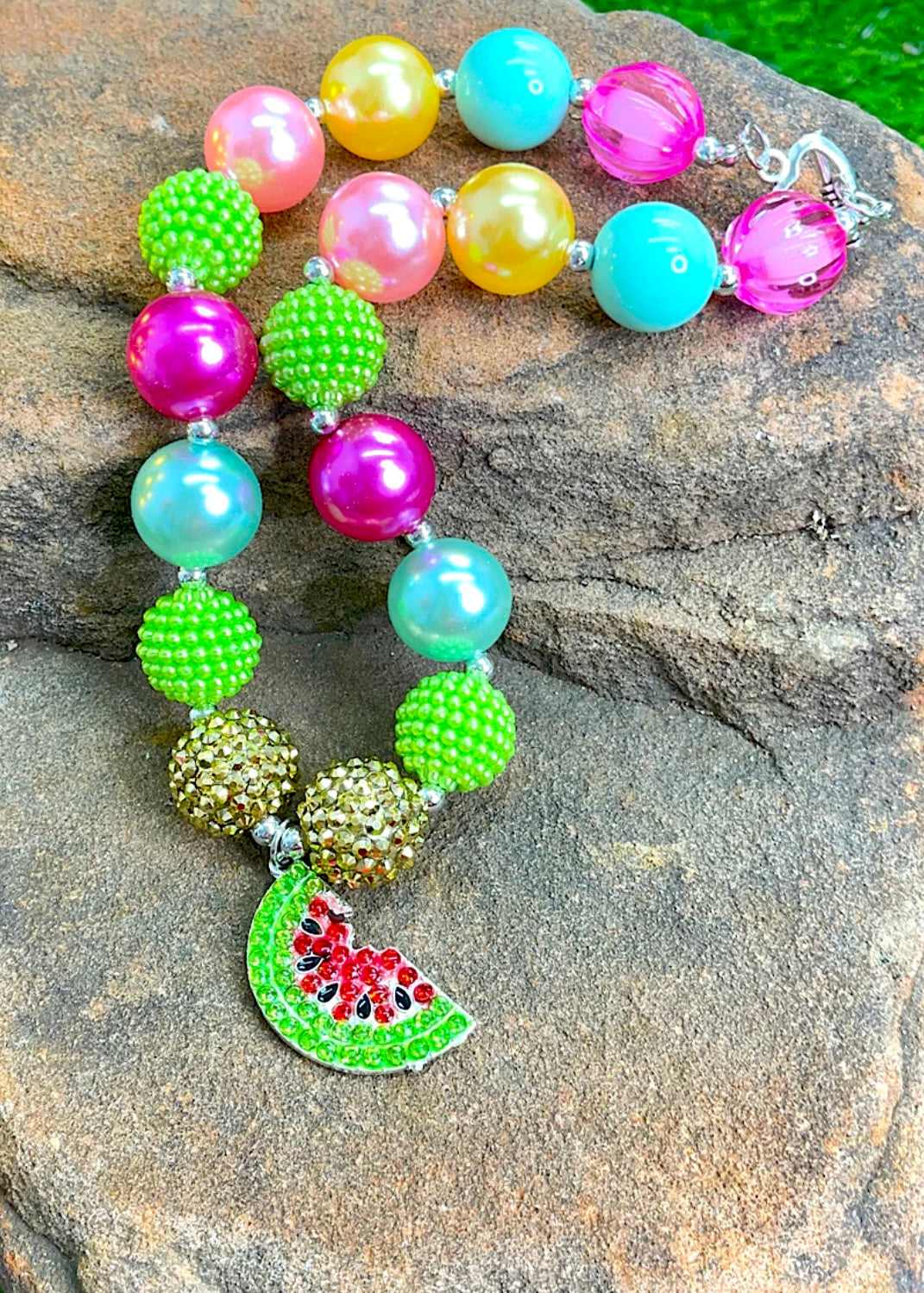 MULTI-COLOR BUBBLE NECKLACE-This &amp; That Couture