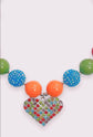 MULTI COLOR HEART PENDANT NECKLACE-This &amp; That Couture