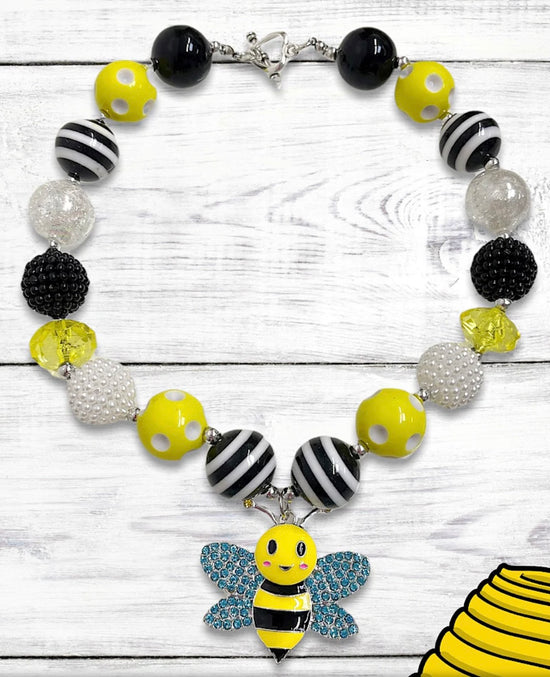 NECKLACE WITH BEE PENDANT-This &amp; That Couture