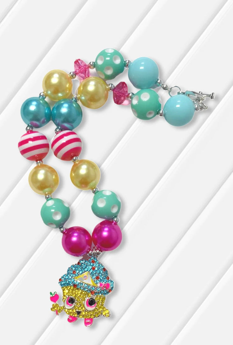 BUBBLE NECKLACE WITH SPARKLY CHARACTER PENDANT-This &amp; That Couture