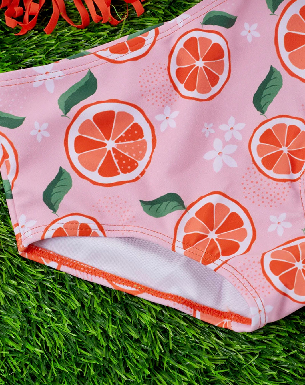 TWO PIECE GRAPEFRUIT PRINTED SWIMSUIT-This &amp; That Couture